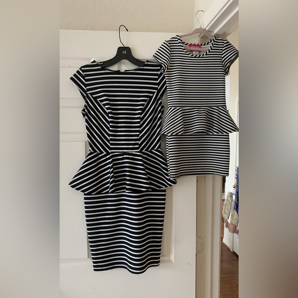 Mommy and Me Peplum Style Dresses XS/6Y